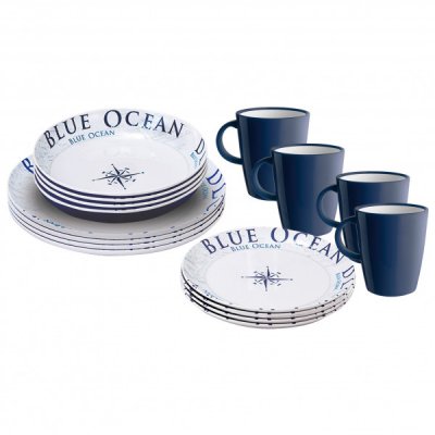 BRUNNER  Blue Ocean - Vaisselle - bleu/blanc 