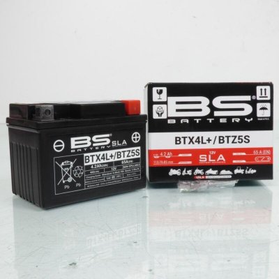 BS battery 300669&nbsp;btx4l AGM SLA Moto Batterie Noir