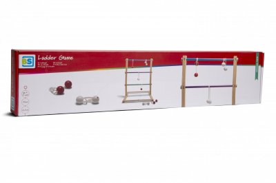 BS TOYS  lancer du bois de jeu 75 cm 7-pi&egrave;ces &agrave; blanc