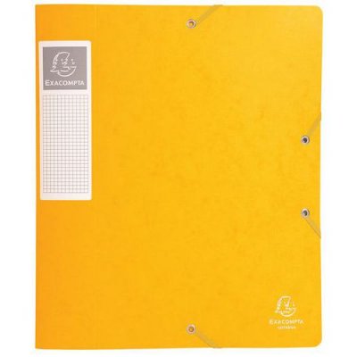 EXACOMPTA Bte De Class. Cartobox Dos 60mm Cte Lustr&eacute;e A4 Jaune