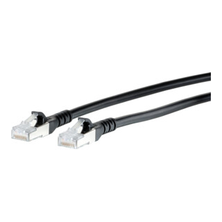 METZ CONNECT BTR NETCOM  1308451500-E C&acirc;ble Patch RJ45 Cat 6a S/FTP avec Protection Nez Noir 1,50 m