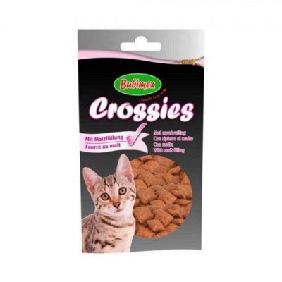 BUBIMEX  Crossies Fourr&eacute;s au Malt Friandise pour Chat 50 g - Lot de 5