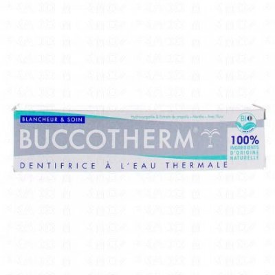 BUCCOTHERM  Dentifrice &agrave; l'Eau Thermale Blancheur & Soin Bio 75 ml