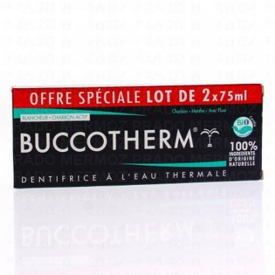 BUCCOTHERM  Pack Dentifrice Eau Thermale Bio 2x75ml