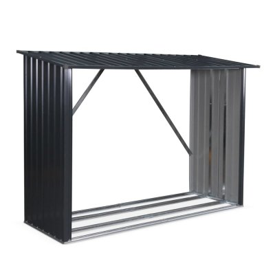 ALICE S GARDEN B&ucirc;cher en m&eacute;tal de 80 x 215 x 155 cm, gris anthracite en acier