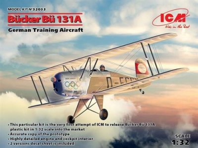 ICM B&uuml;cker B&uuml; 131a,german Training Aircraft - 1:32e - 