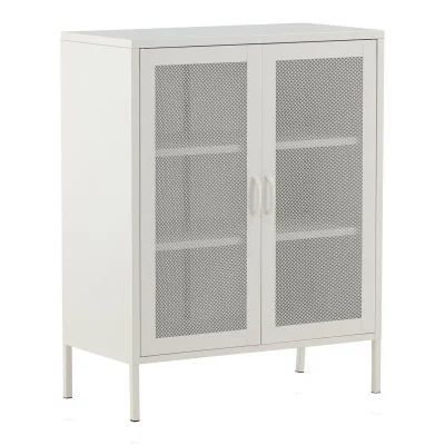 Buffet 2 Portes En M&eacute;tal ""misha"" 102cm Blanc