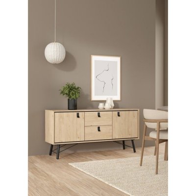 Buffet bahut Ry Jackson Hickory 2 portes 2 tiroirs 150,3 cm 4 &eacute;tag&egrave;res