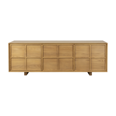 Buffet bas en fr&ecirc;ne massif 42x160x54cm