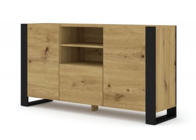 AKL FURNITURE Buffet cm 158 x 40 x 84h mondi couleur ch&ecirc;ne rustique - Bim Supplies