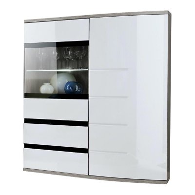 Buffet design 2 portes ""ontario"" 184cm blanc