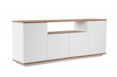 Buffet en bois Arista - 180 x 44 x 75 cm - Blanc