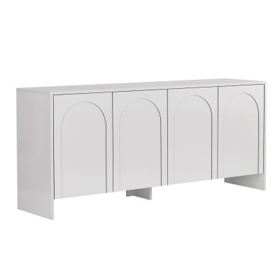 Buffet en bois ""Arlen"" - 180 x 45 x 80 cm - Blanc