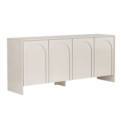 Buffet en bois Arlen - 180 x 45 x 80 cm - Cr&egrave;me