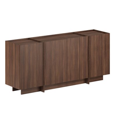 Buffet En Bois ""dorma"" - 180 X 45 X 80 Cm - Noyer Milano