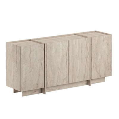 Buffet en bois ""Dorma"" - 180 x 45 x 80 cm - Travertin