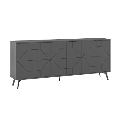 Buffet En Bois ""dune"" - 183 X 35 X 77 Cm - Anthracite