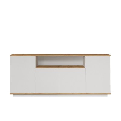 Buffet En Bois ""fr15"" - 180 X 44 X 75 Cm - Pin Atlantique Blanc