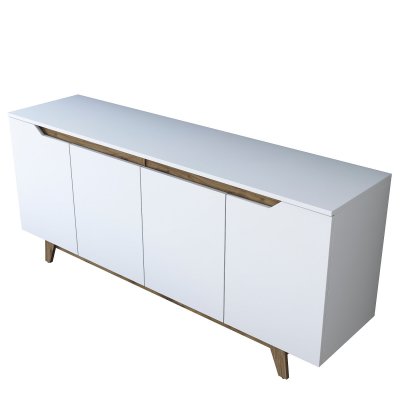 Buffet en bois ""Gondol"" - 180 x 45 x 79 cm - Blanc
