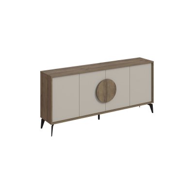 Buffet En Bois ""gora Wide"" - 180 X 36 X 82 Cm - Cr&egrave;me