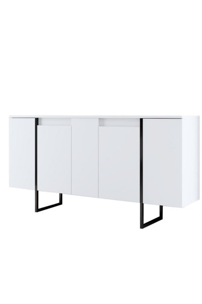 Buffet En Bois ""luxe"" - 160 X 35 X 80 Cm - Blanc