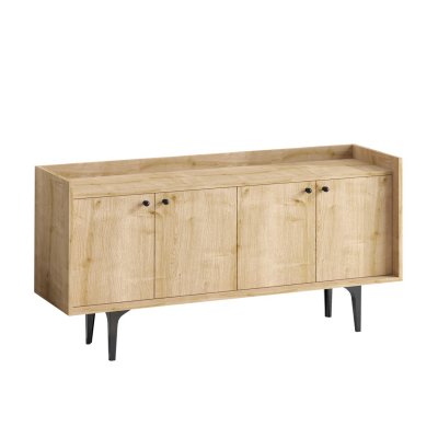Buffet En Bois ""navi"" - 150 X 40 X 80 Cm - Beige