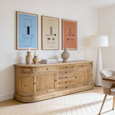 Buffet en bois recycl&eacute; 225 cm Garance