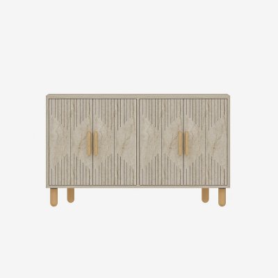 Buffet en bois Roger - 120 x 30 x 74 cm - Travertin