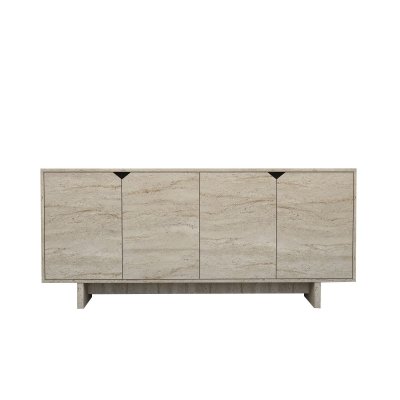 Buffet en bois Turan - 180 x 40 x 81 cm - Travertin