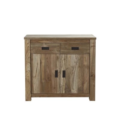 Buffet en teck recycl&eacute; massif 100 cm - Naturel