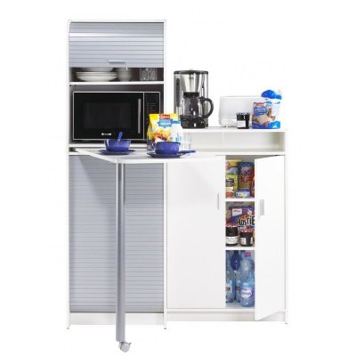 Buffet et table de cuisine pivotante blanc alu SNACK276BLA