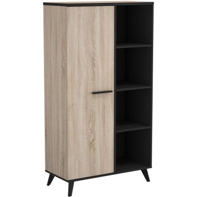 Buffet haut bruce 1porte 4 niches - naturel