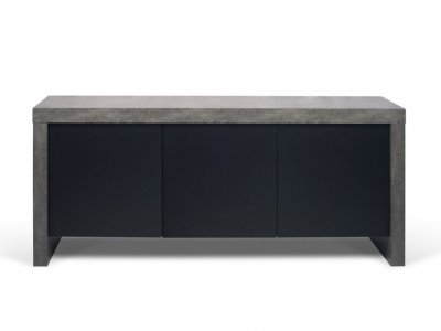 Buffet kobe 3 portes - b&eacute;ton et noir - temahome 9500.400308