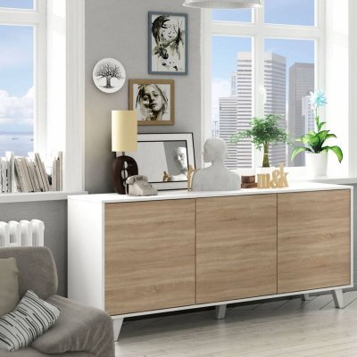 Buffet scandinave 3 portes l154 cm FOBUF6638BO