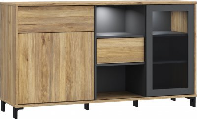 Buffet SOUTH BEACH AUCUNE 147 cm porte coulissante verre s&eacute;curit