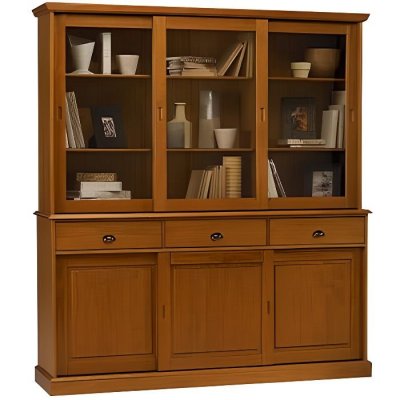 Buffet - Vaisselier Biblioth&egrave;que Pin Miel Porte&hellip;