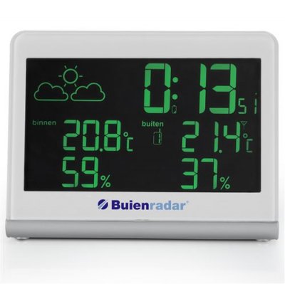 GENERIQUE Buienradar station m&eacute;t&eacute;o avec capteur ext&eacute;rieur sans fil BR-600 Gris