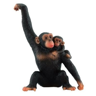 BULLYLAND  Animal World figurine Chipanz&eacute; avec b&eacute;b&eacute; 11 cm