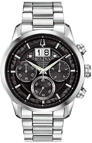 BULOVA  Hommes Analogique Quartz Montre avec Bracelet en Acier Inoxydable 96B319