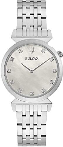 BULOVA  Unisexe Analogique Quartz Montre avec Bracelet en Acier Inoxydable 96P216