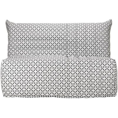 LES TENDANCES Bultex banquette bz becci 3 places - l 142&nbsp;x p 101 cm - tissu noir et blanc