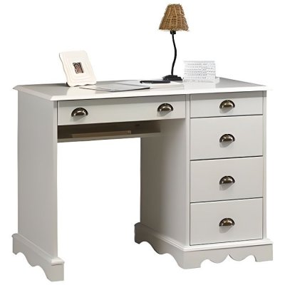BEAUX MEUBLES PAS CHERS Bureau Blanc Demi-Ministre de Style Anglais