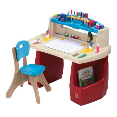 STEP 2 Bureau d'art pour enfants - STEP2 - Deluxe Art Master - Blanc - En plastique - &Agrave; partir de 3 ans