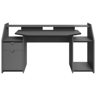 Bureau gamer DARKUSS gris LED