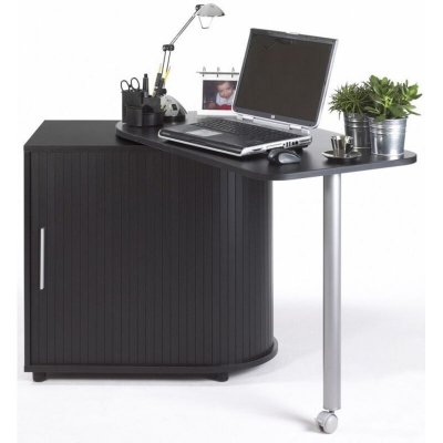 Bureau pivotant noir et meuble de rangement - coloris: noir COOL100NO