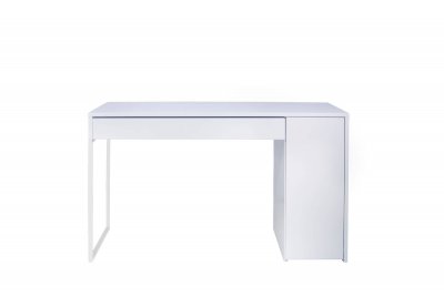 Bureau prado - blanc laqu&eacute; et noir temahome