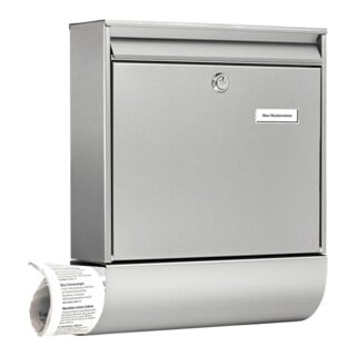 BURG WACHTER Burg-w&auml;chter bo&icirc;te aux lettres borkum-set 38770 ni inox argent&eacute; 424018