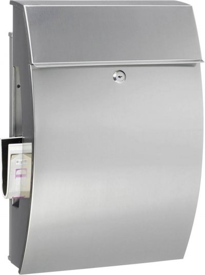 BURG WACHTER BURG-W&Auml;CHTER Bo&icirc;te aux lettres Hamburg 3815Ni Acier inoxydable Argent&eacute;