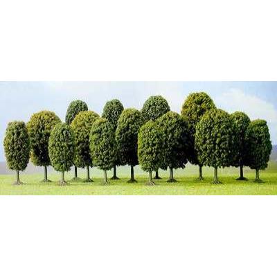 BUSCH  Environnement - BUE6585 - Mod&eacute;lisme Ferroviaire - Lot de 15 Arbres Feuillus