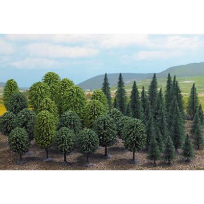 BUSCH  Environnement - BUE6591 - Mod&eacute;lisme Ferroviaire - For&ecirc;t de Feuillus 50 Arbres - Echelle N